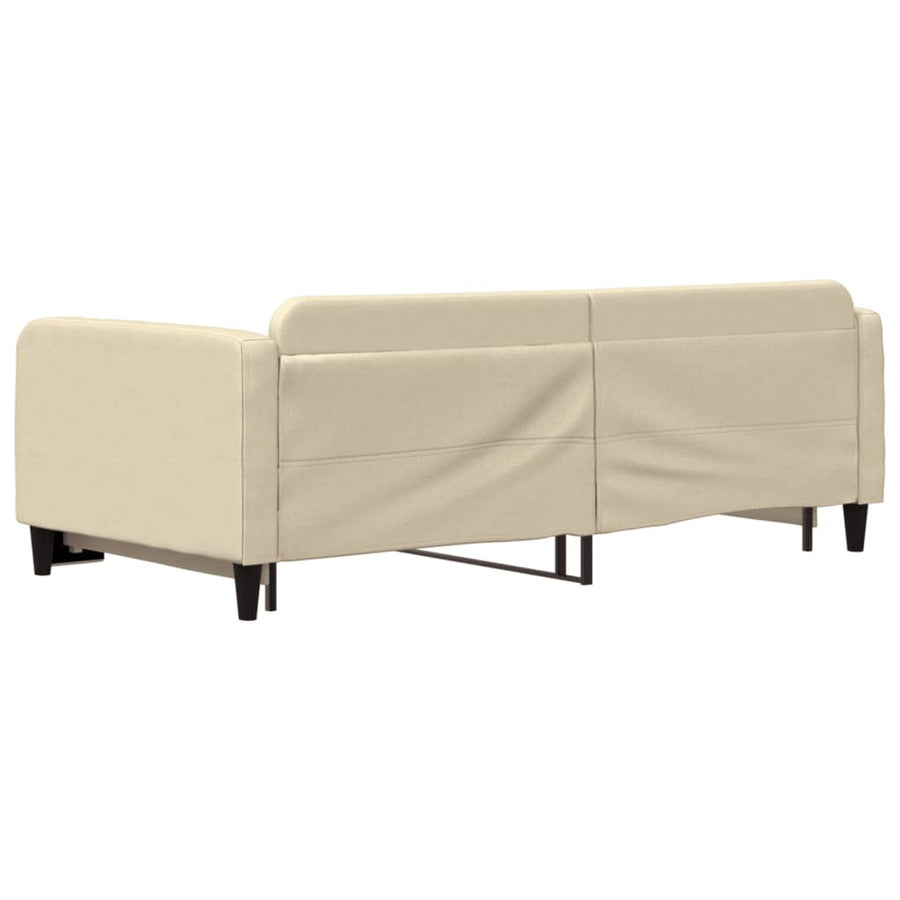 Slaapbank Stof Kleurig 100 x 200 cm Crème met onderschuifbed