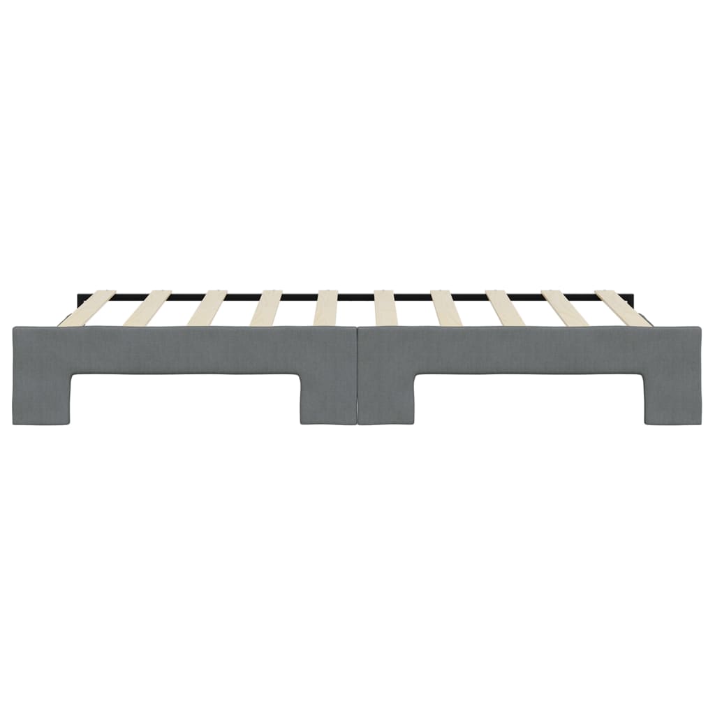 Slaapbank Stof 90 x 190 cm Donkergrijs met onderschuifbed