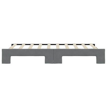 Slaapbank Stof 90 x 190 cm Donkergrijs met onderschuifbed