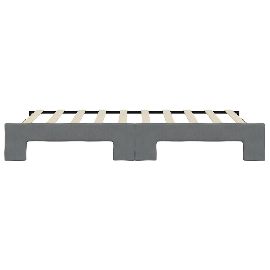 Slaapbank Stof 90 x 190 cm Donkergrijs met onderschuifbed