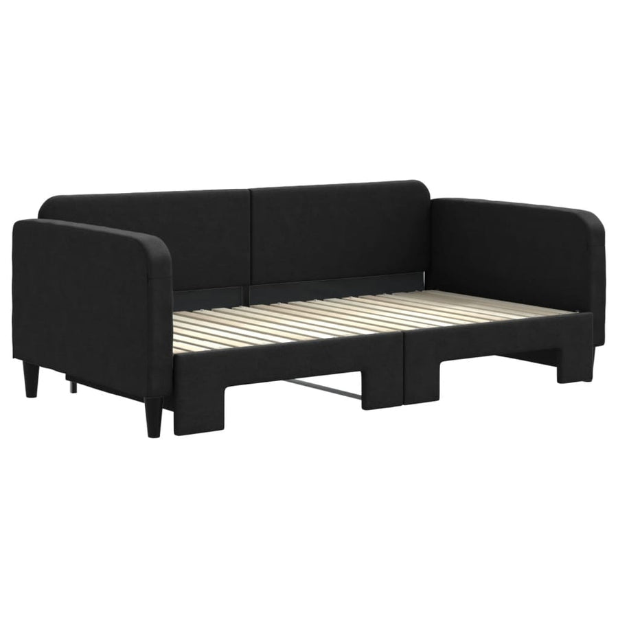 Slaapbank Stof Zwart 90 x 190 cm