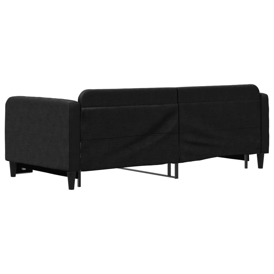 Slaapbank Stof Zwart 90 x 190 cm