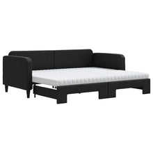 Slaapbank Met Onderschuifbed En Matrassen Stof 90 x 190 cm
