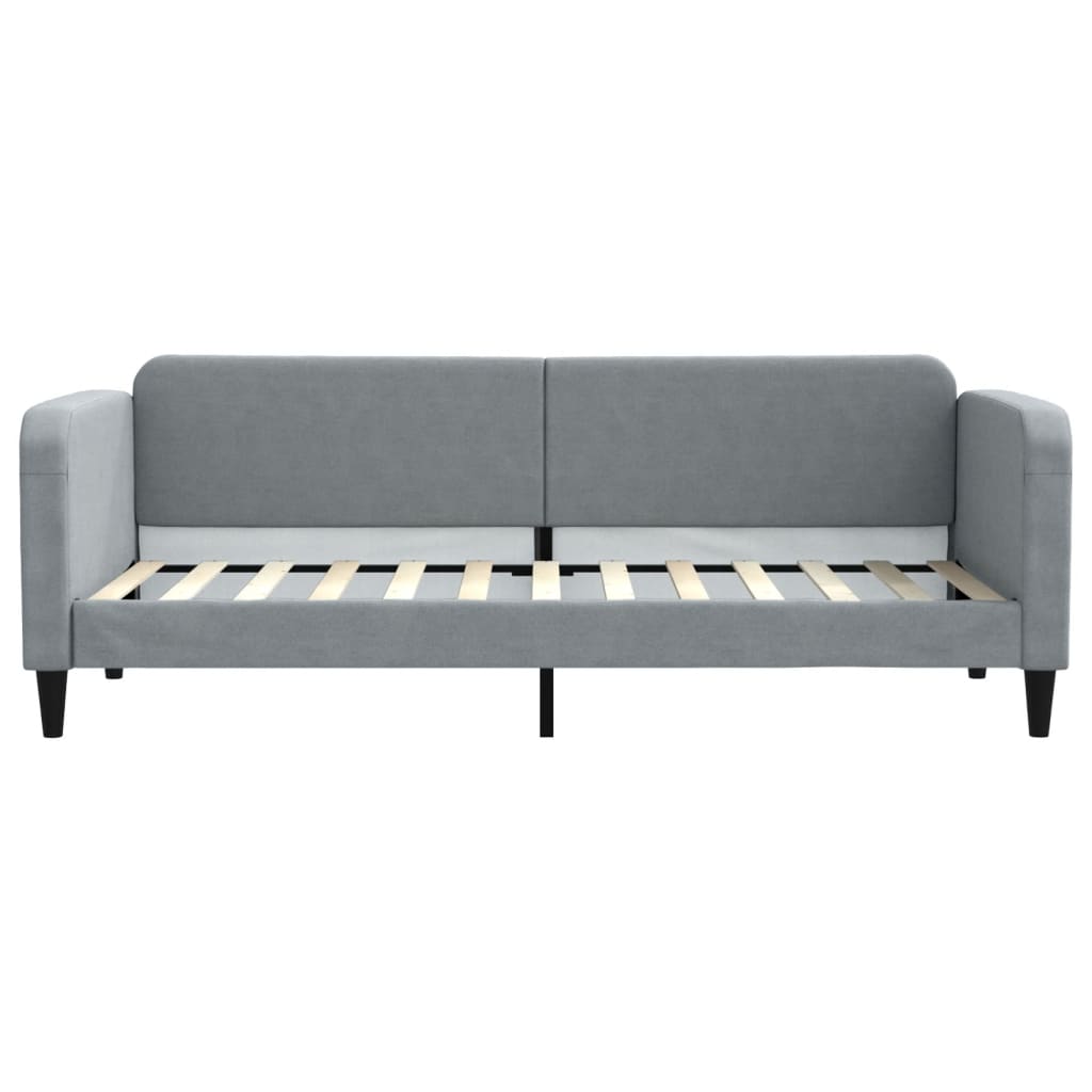 Slaapbank S Stof 80 x 200 cm Lichtgrijs met onderschuifbed en lade
