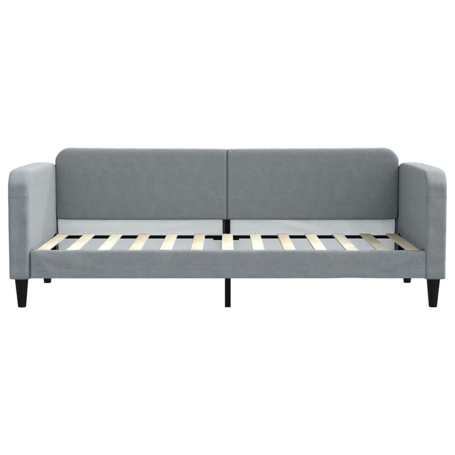 Slaapbank S Stof 80 x 200 cm Lichtgrijs met onderschuifbed en lade