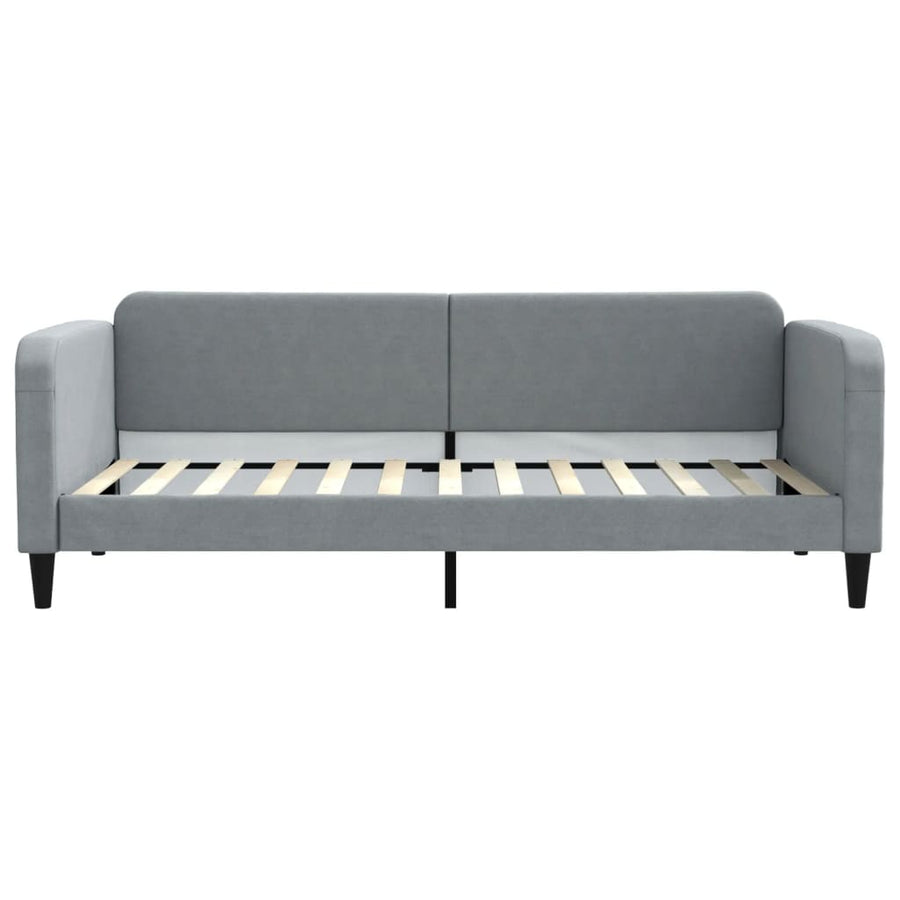Slaapbank S 90X200 Cm Stof Lichtgrijs met onderschuifbed en lade