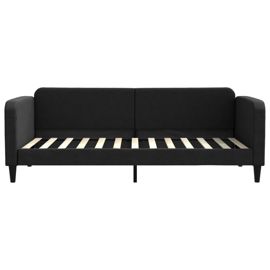 Slaapbank S Stof 90 x 200 cm Zwart met onderschuifbed en lade