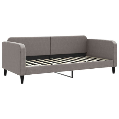 Slaapbank Met Onderschuifbed En Lades 90X200 Cm Stof Taupe Taupe 90 x 200 cm