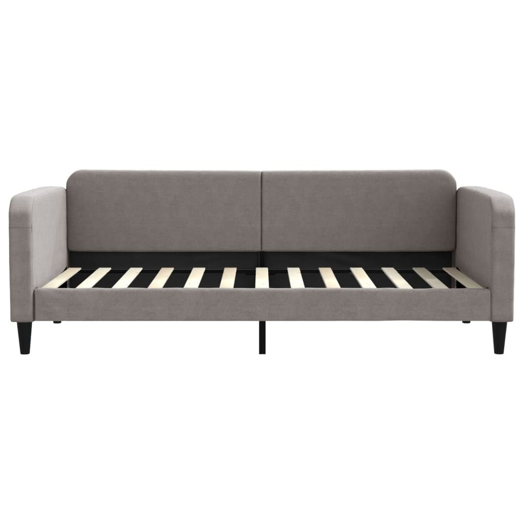 Slaapbank Met Onderschuifbed En Lades 90X200 Cm Stof Taupe Taupe 90 x 200 cm