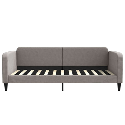Slaapbank S Stof 100 x 200 cm Taupe met onderschuifbed en lade