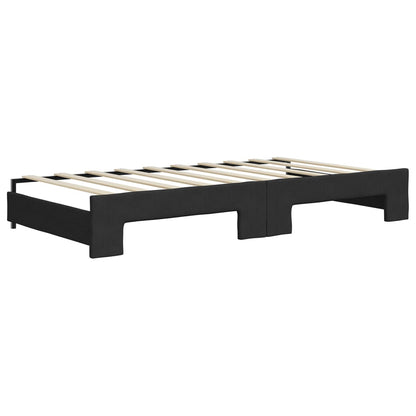Slaapbank Met Onderschuifbed En Lades Stof 90 x 190 cm