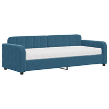 Slaapbank met matras 80x200 cm fluweel blauw 80 x 200 cm Blauw met matras