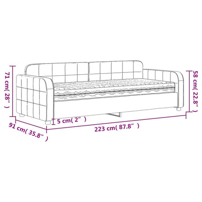 Slaapbank met matras 80x200 cm fluweel blauw 80 x 200 cm Blauw met matras