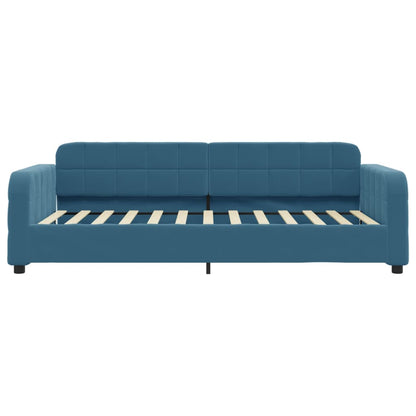 Slaapbank met matras 80x200 cm fluweel blauw 80 x 200 cm Blauw met matras