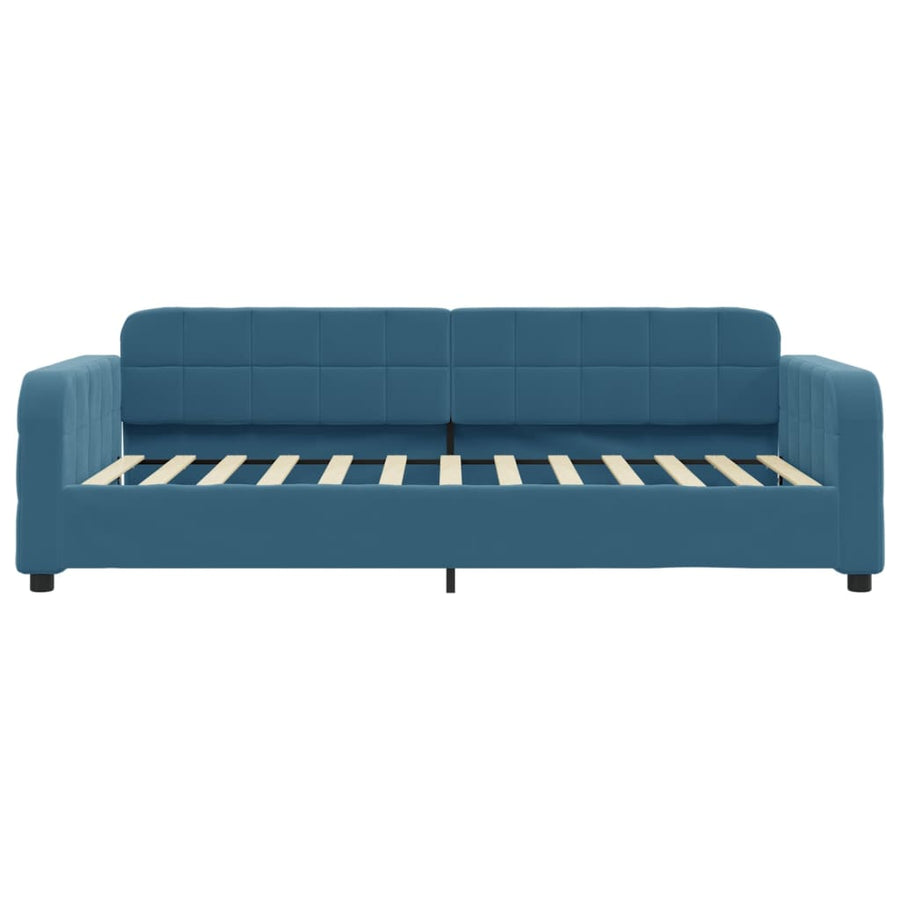 Slaapbank met matras 80x200 cm fluweel blauw 80 x 200 cm Blauw met matras