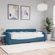 Slaapbank 80x200 cm fluweel blauw