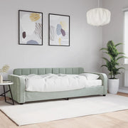 Slaapbank 80x200 cm fluweel lichtgrijs