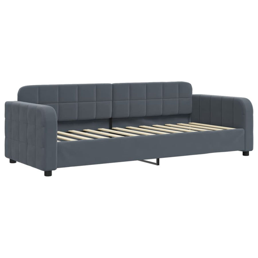 Slaapbank met matras 80x200 cm fluweel donkergrijs
