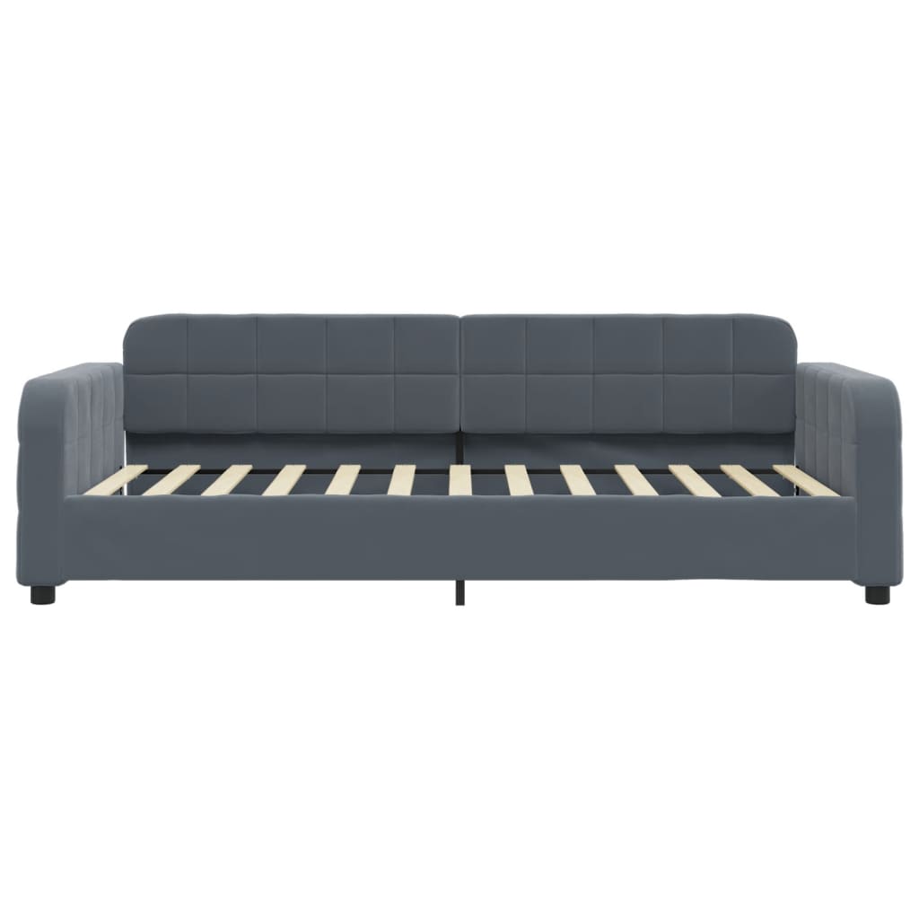 Slaapbank met matras 80x200 cm fluweel donkergrijs