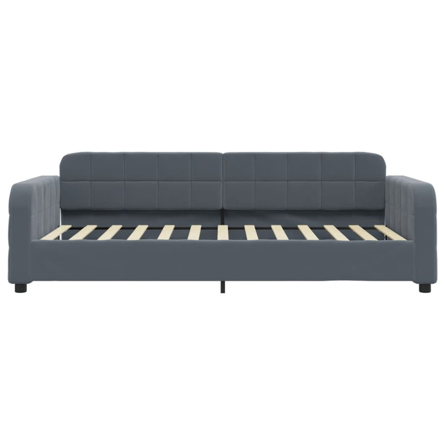 Slaapbank met matras 80x200 cm fluweel donkergrijs