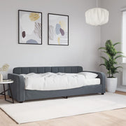 Slaapbank met matras 80x200 cm donkergrijs fluweel