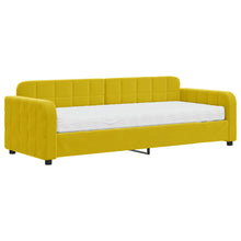 Slaapbank met matras 80x200 cm fluweel geel