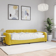 Slaapbank met matras 80x200 cm geel fluweel
