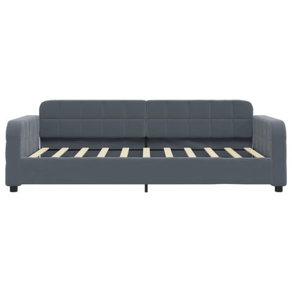 Slaapbank Fluweel Donkergrijs 90 x 190 cm met matras