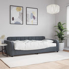 Slaapbank 90x190 cm fluweel donkergrijs met matras