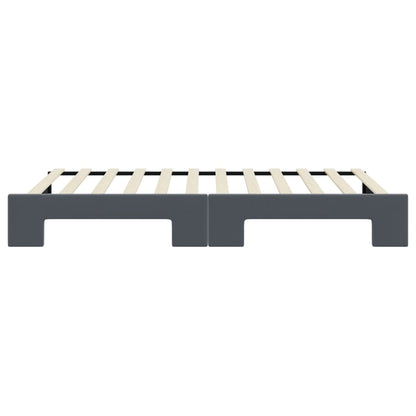 Slaapbank met onderschuifbed 100x200 cm fluweel donkergrijs