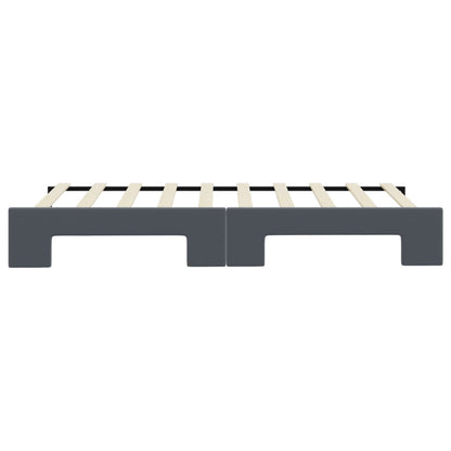 Slaapbank Fluweel Donkergrijs 90 x 190 cm met onderschuifbed