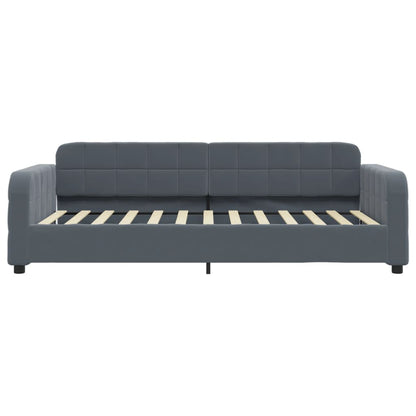 Slaapbank onderschuifbed en lades 80x200 cm fluweel donkergrijs