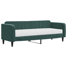 Slaapbank Fluweel 80 x 200 cm Donkergroen met matras