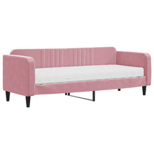 Slaapbank Fluweel 80 x 200 cm Roze met matras