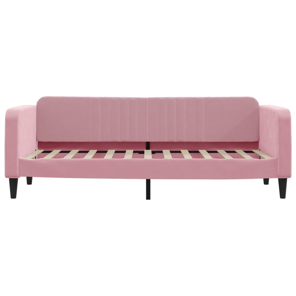 Slaapbank Fluweel 80 x 200 cm Roze met matras