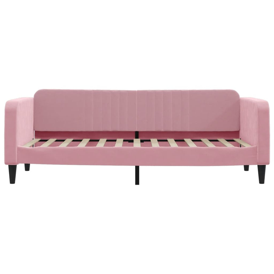 Slaapbank Fluweel 80 x 200 cm Roze met matras
