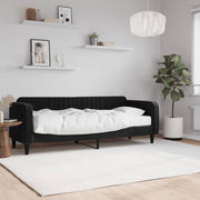 Sofa bed with mattress 80x200 cm velvet black