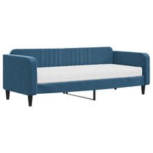 Slaapbank Fluweel 90 x 200 cm Blauw met matras