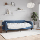 Slaapbank Fluweel 90 x 200 cm Blauw met matras