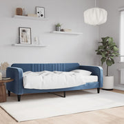 Slaapbank 90x200 cm fluweel blauw