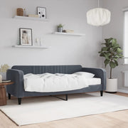 Slaapbank 90x200 cm fluweel donkergrijs
