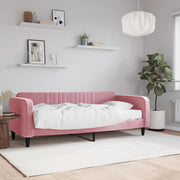 Slaapbank 90x200 cm roze met matras