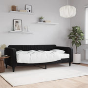 Slaapbank 90x200 cm fluweel zwart