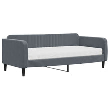 Slaapbank met matras 90x190 cm fluweel donkergrijs