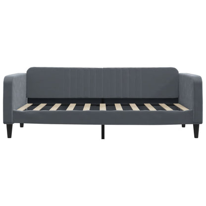 Slaapbank met matras 90x190 cm fluweel donkergrijs