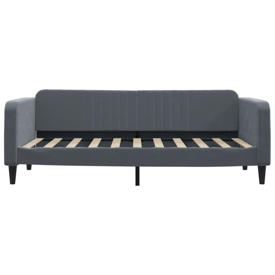 Slaapbank met matras 90x190 cm fluweel donkergrijs
