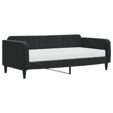 Slaapbank met matras 90x190 cm fluweel zwart