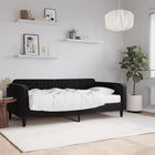 Slaapbank 90x190 cm fluweel zwart
