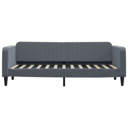Slaapbank Fluweel Donkergrijs 80 x 200 cm met onderschuifbed