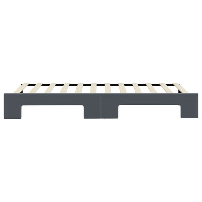 Slaapbank Fluweel Donkergrijs 80 x 200 cm met onderschuifbed